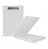 Aluminum Storage Clipboard - White